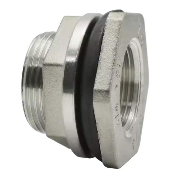 1/2 "3/4" 1 "1-1/4" 1-1/2 "2" BSP أنثى الموضوع 304 تركيب أنابيب الفولاذ المقاوم للصدأ مقرنة خزان المياه ثقب استنزاف #1