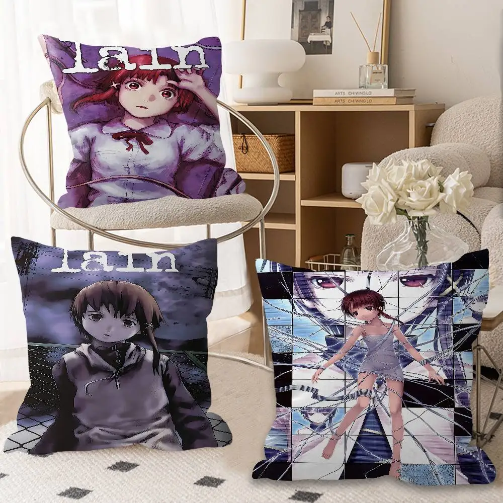 

Serial Experiments Lain Anime Cushion Cover Pillowcase Upholstery Sofa Throw Pillow Home Decor Pillowcas