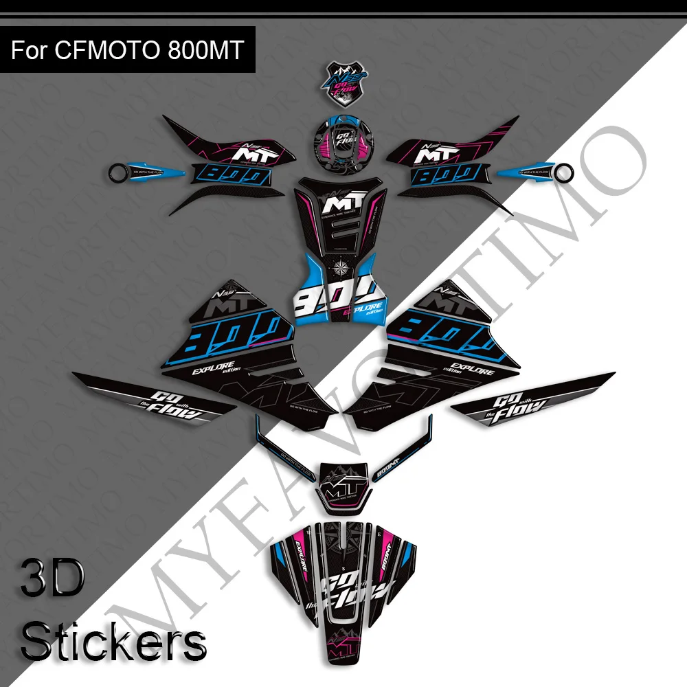 

3D Stickers For CFMoto 800MT 800 MT Sport Explore Touring Adventure Protector Tank Pad Grips Kit Knee Fairing Fender Decals