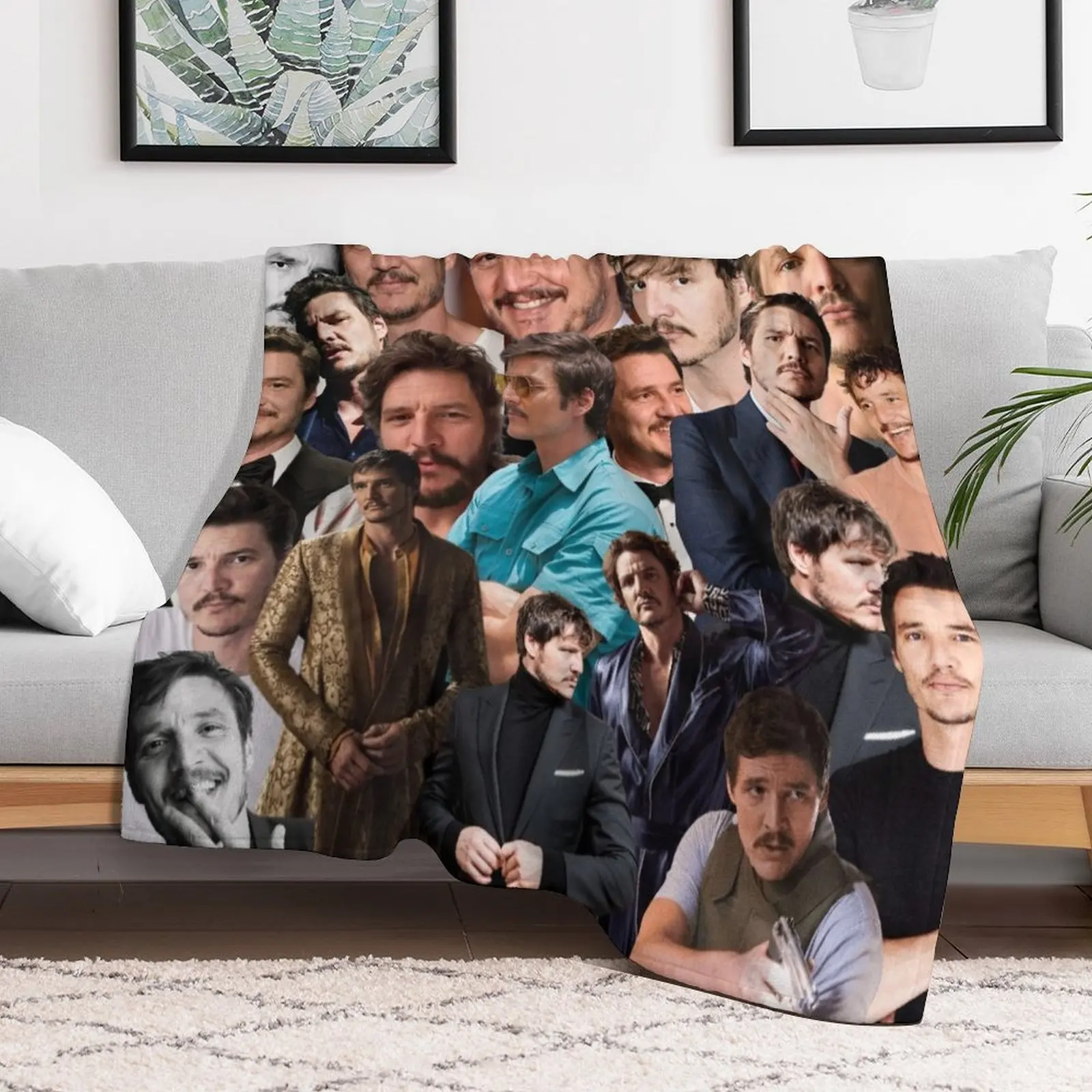 

pedro pascal photo collage Throw Blanket Baby bed plaid for babies Designers Blankets
