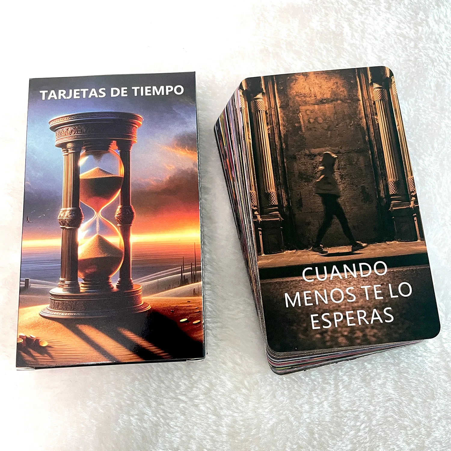 Spanish 54pcs 12*7cm Beautiful High Quality Oracle Cards With News of Future Event Times Divination Runes Mystical Power