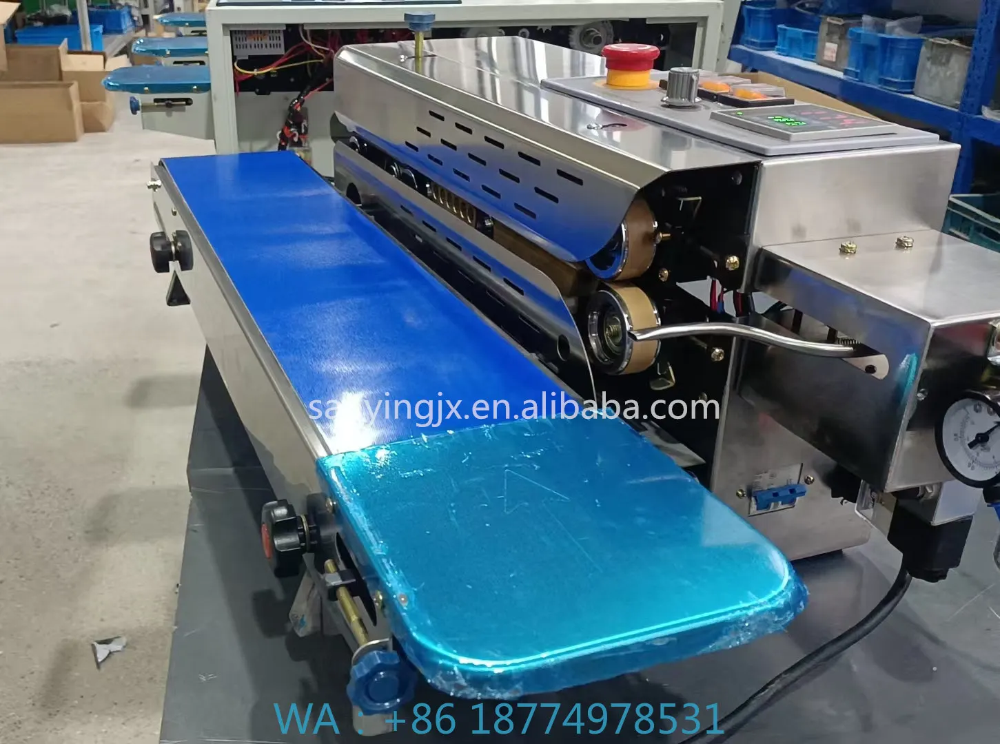 Sealer Continuous Flush Plastic Bag Sealing MachineFR770G-Q Nitrogen Gas Filling Sealing Machine Heat Band