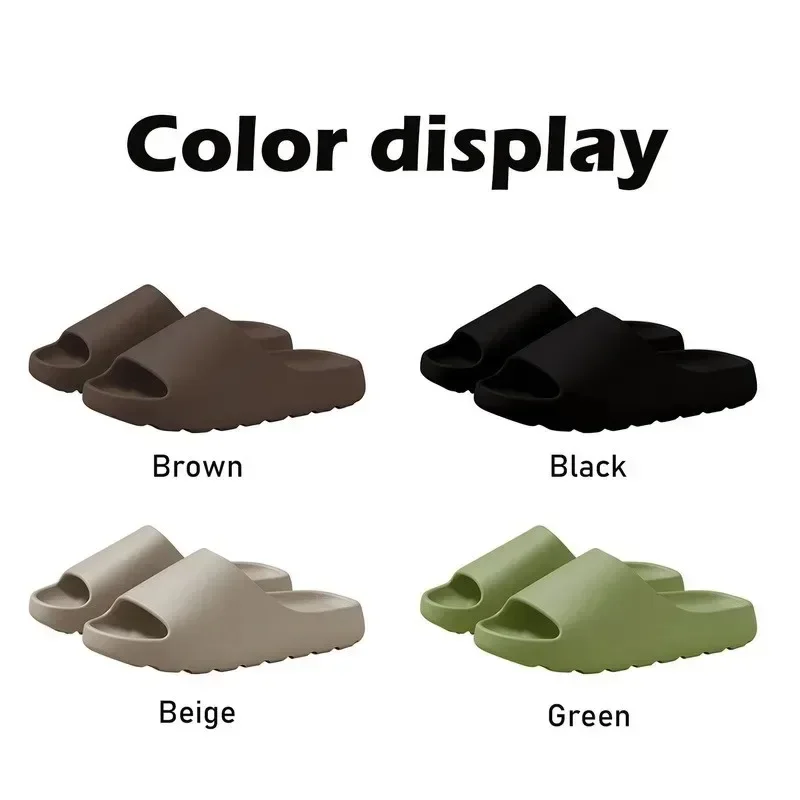 Coconut Slippers Cloud Thick-soled Sandals Summer Fashion Soft Bottom Beach Men Slippers Women's Sandals EVA Slides image 4