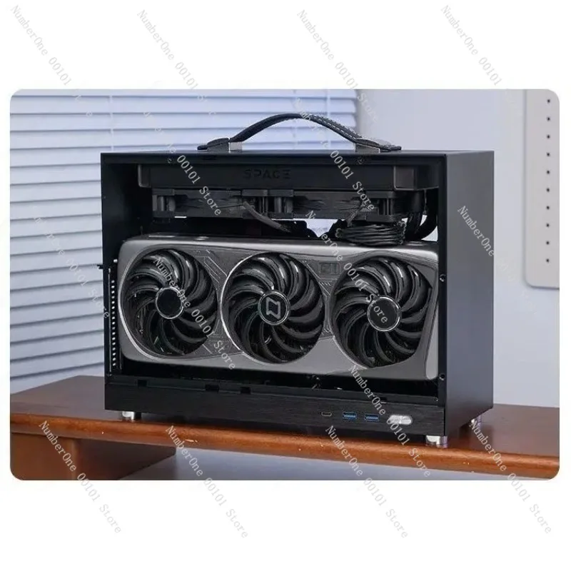 

S450 chassis, portable ITX handheld TYPECmini desktop computer main box, ultra mini 240 water-cooled