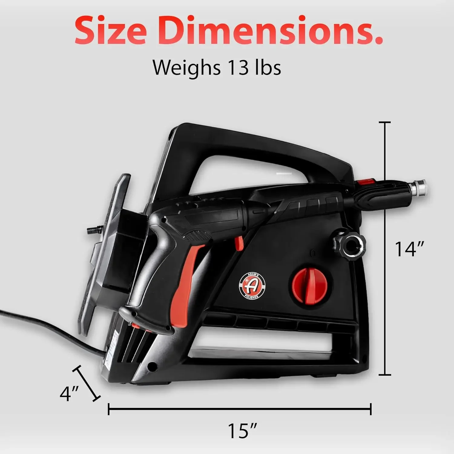 Adam's-lavadora a presión compacta, pulverizador eléctrico portátil, potente, ligero, máximo 1500 PSI, 1,2 GPM