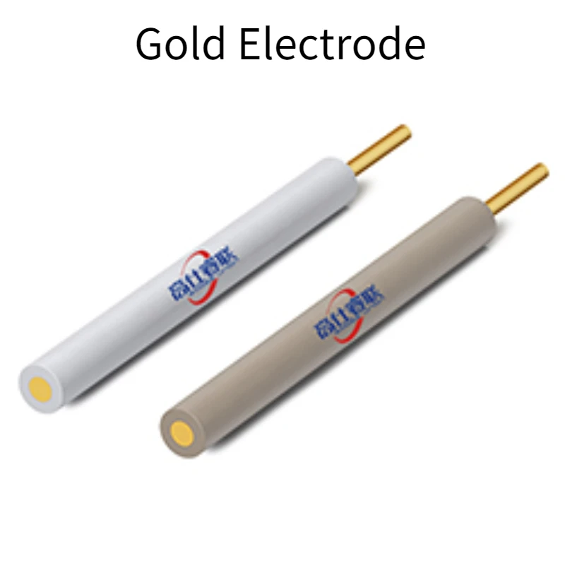 

99.999% Gold Electrode 1/2/3/4mm PTFE PEEK Gold-plated Wire Posts Never Oxidize Length 60mm Electrochemical Experiment