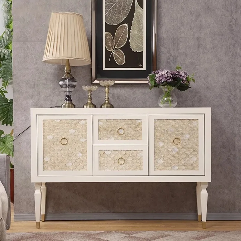 Introductory dining side cabinet black modern simple shoe cabinet creative entrance side cabinet