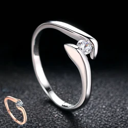Double Fair Zirconia Engagement Rings For Bride Women Wedding Jewelry For Female Promise Rings Finger Accessories Gift DFR198