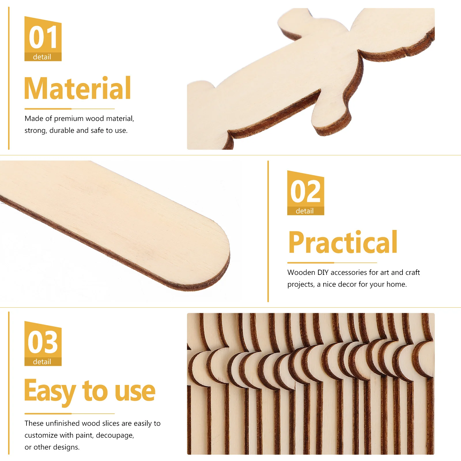 

20Pcs Children's DIY Wood Slices Unfinished Wood Chips Creative Painting Boards for Handcrafted Graffiti Supplies