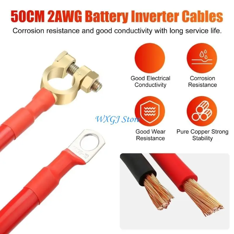 37JE Premium 2AWG Battery Cable 20Inch 3/8