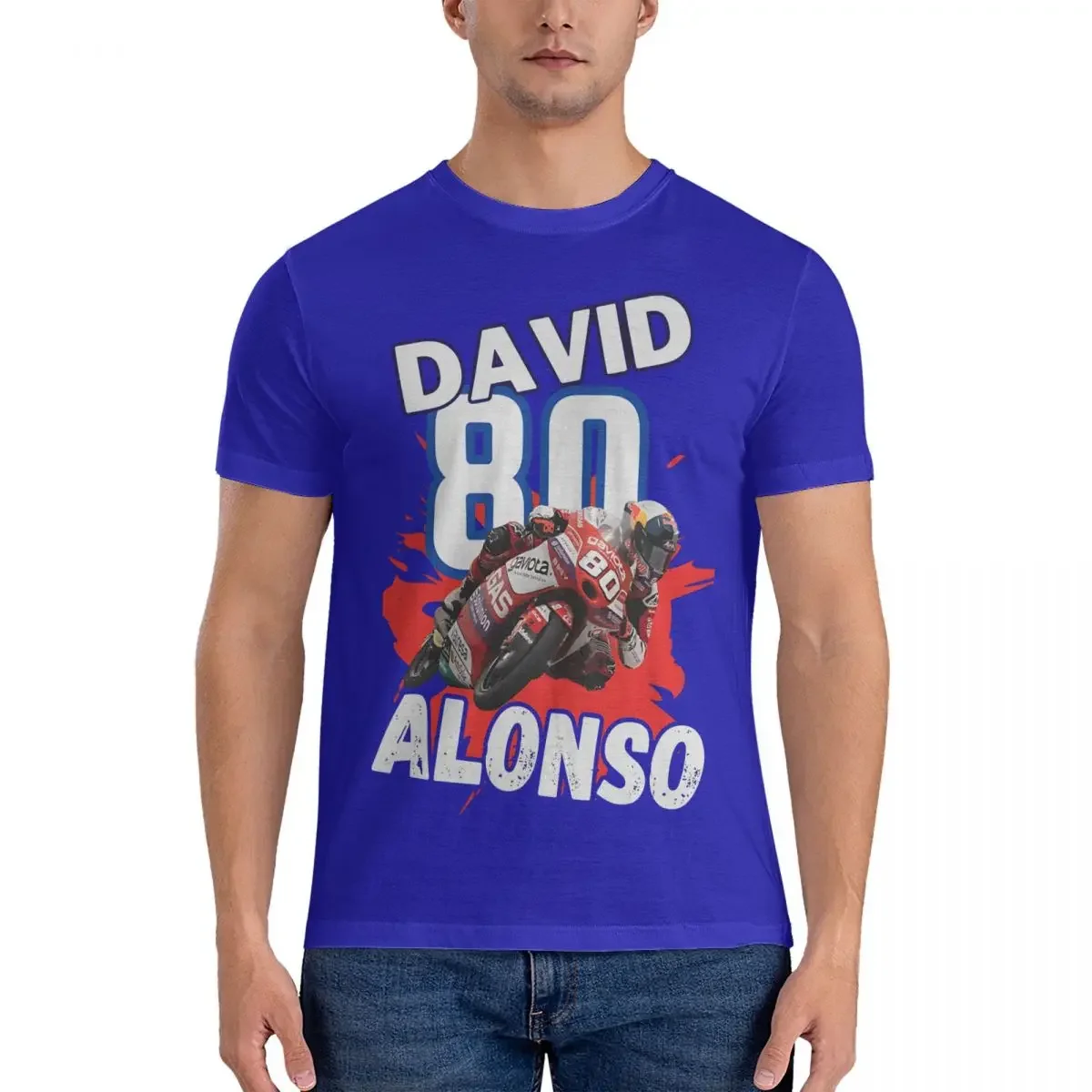 100% Cotton Tee Shirt O Neck Short Sleeve funny Birthday Present Clothes David Alonso Moto3 Racing T-Shirt MOTO The GP Amazing