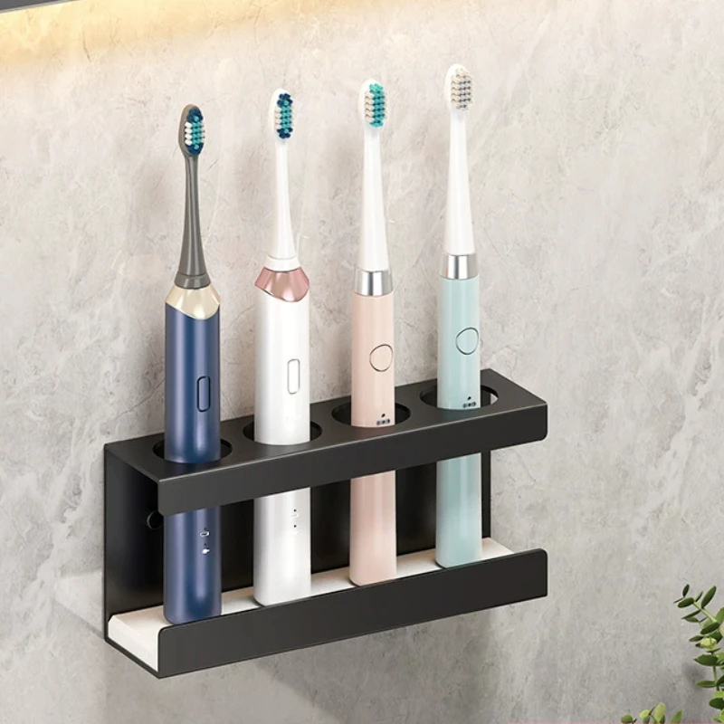Toothbrush storage rack, light luxury bathroom wall mounted storage box, electric toothbrush rack