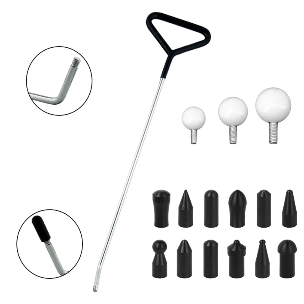 

16Pcs Paintless Dent Repair Hooks Rods Kit Car Dent Puller Tool Stainless Steel For Hail Removal Auto Body Repair Workshop Tool