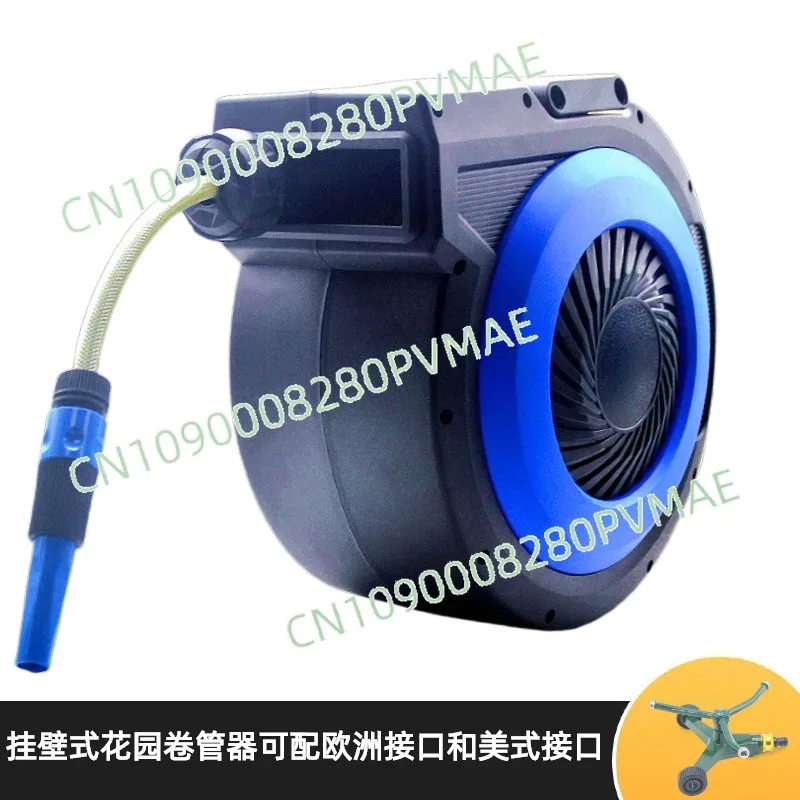 Wall-Mounted Retractable Garden Hose Reel Any Length for Villa Irrigation Gardening Watering Flowers & Vegetables