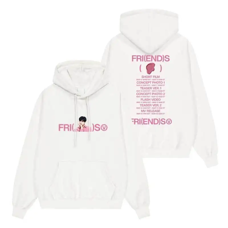 Kpop v Freunde Hoodie Männer/Frauen Sweatshirts Streetwears Männer Frauen Rundhals ausschnitt Pullover Kleidung Top Fans Geschenk