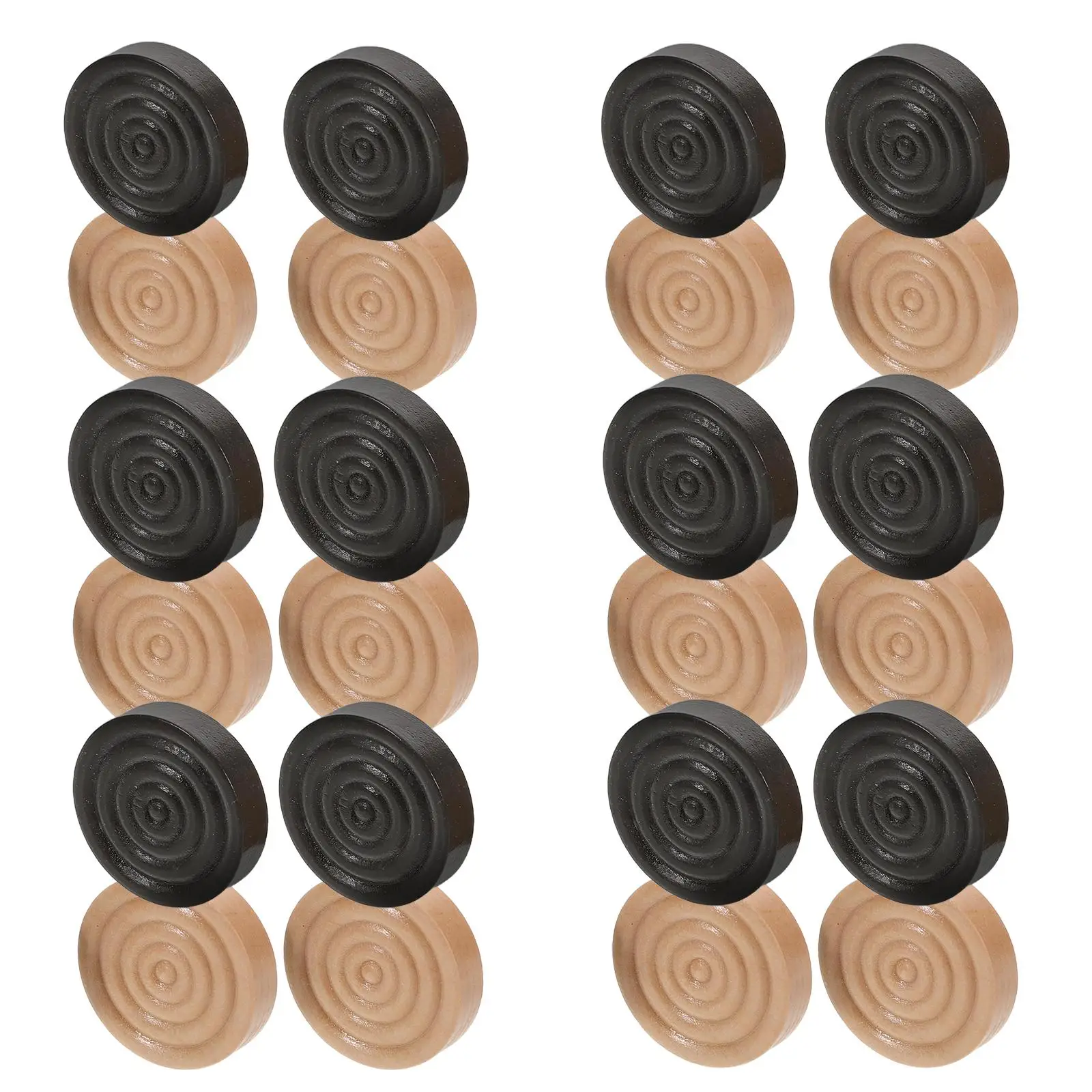 

24 Pcs Wooden Checkers Game Chess Pieces Board Games Travel Small Toys Chinese