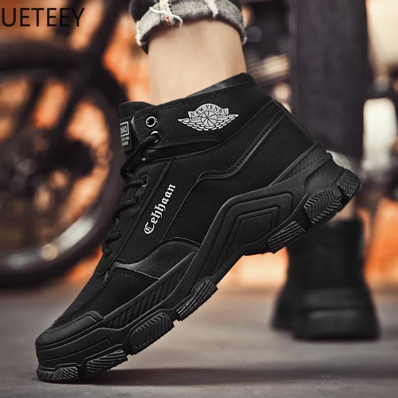 Men\'s Biker Boots Men Snow Boot Stylish Lightweight Man Shoes Stylish Mountain Tops Climbing Mans Shoe New Style Hot Sale UETEE