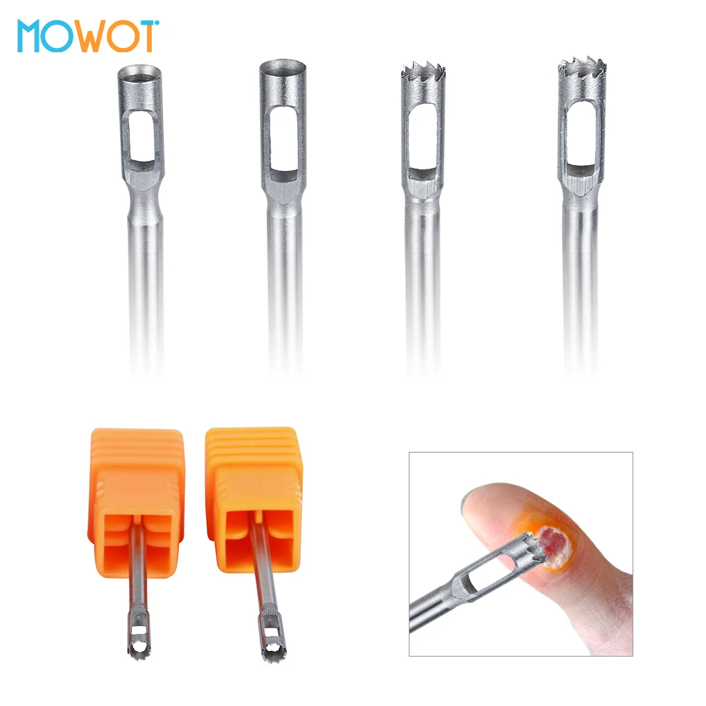 

MOWOT 1Pc Stainless Steel Clavus Corn Remover Pedicure Drill Bit for Feet Callus Cuticle Cutter Rotary Burr Bits Pedicure Tools