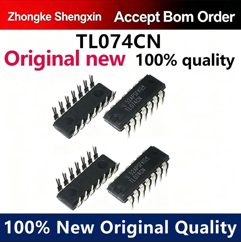 （5pcs-10pcs）TL074CN TL074 low-power operational amplifier chip directly inserted DIP-14, brand new original imported