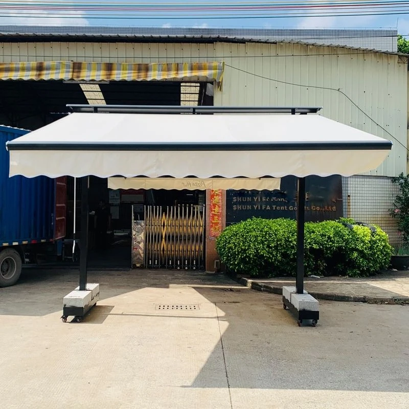 

Двусторонняя маркиза, электрическая ручная складная двойная открытая маркиза, кофейный торговый центр на открытом воздухе, ресторан