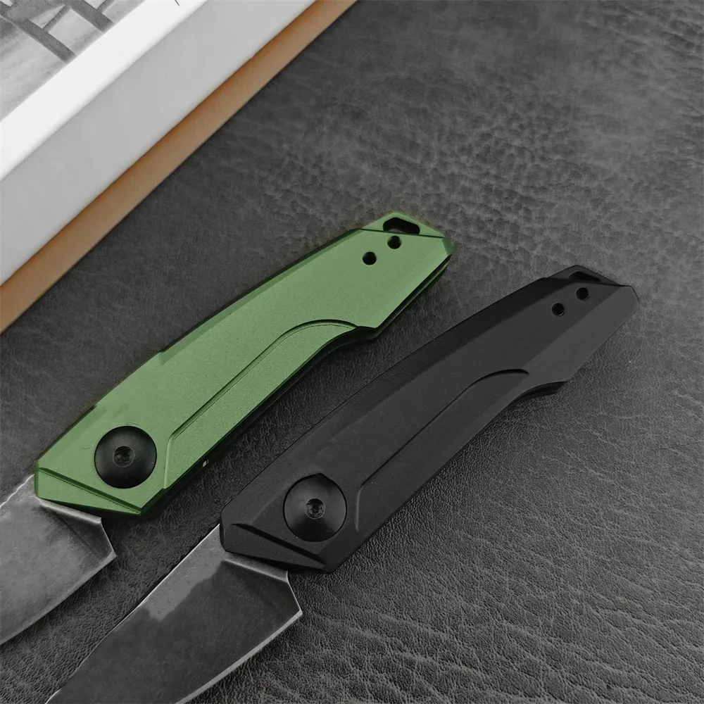 Ks 7250 إطلاق 9 سكين جيب صغير مقبض سبائك الألومنيوم 8Cr13Mov شفرة في الهواء الطلق التكتيكية الصيد التنزه EDC سكين للفرد