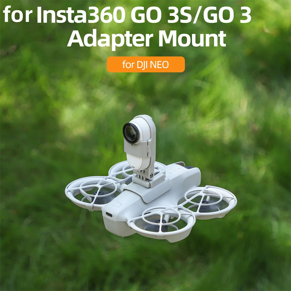 For Insta360 GO 3/GO 3S Camera Stand Shock-proof Adjustable Mount Adapter Bracket For DJI Neo Drone Camera Expansion Bracket