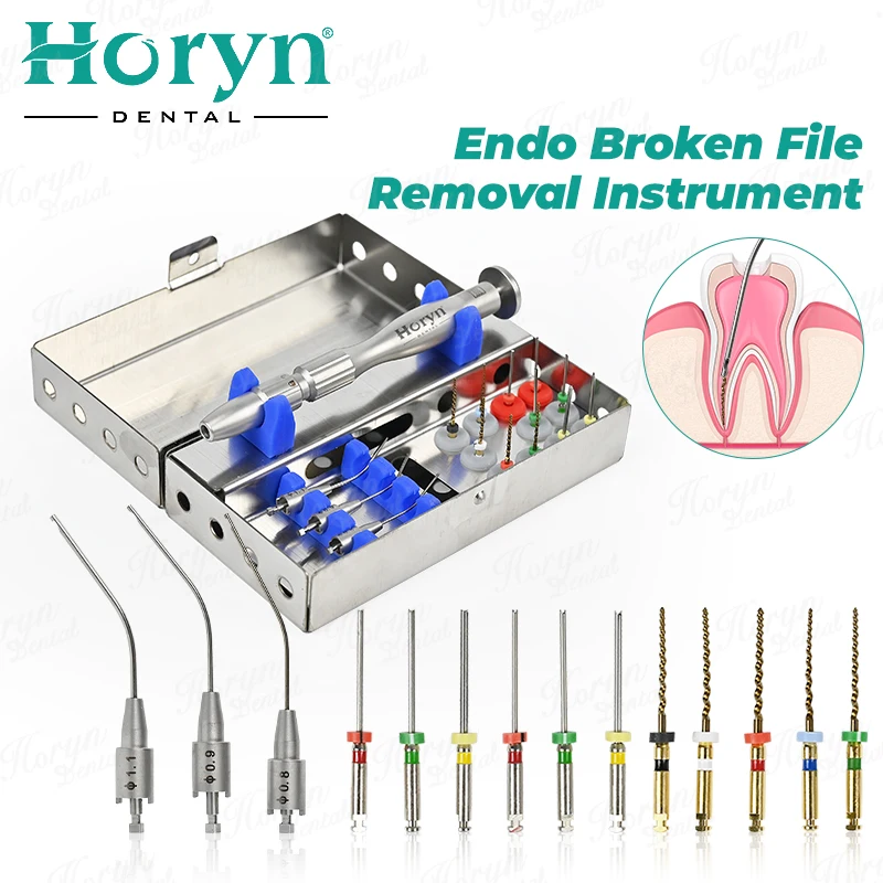 Alat pelepas File gigi Endo, Set instrumen penghilang File endodontik Endo, Kit sistem penghilang saluran, ekstraktor File untuk klinik