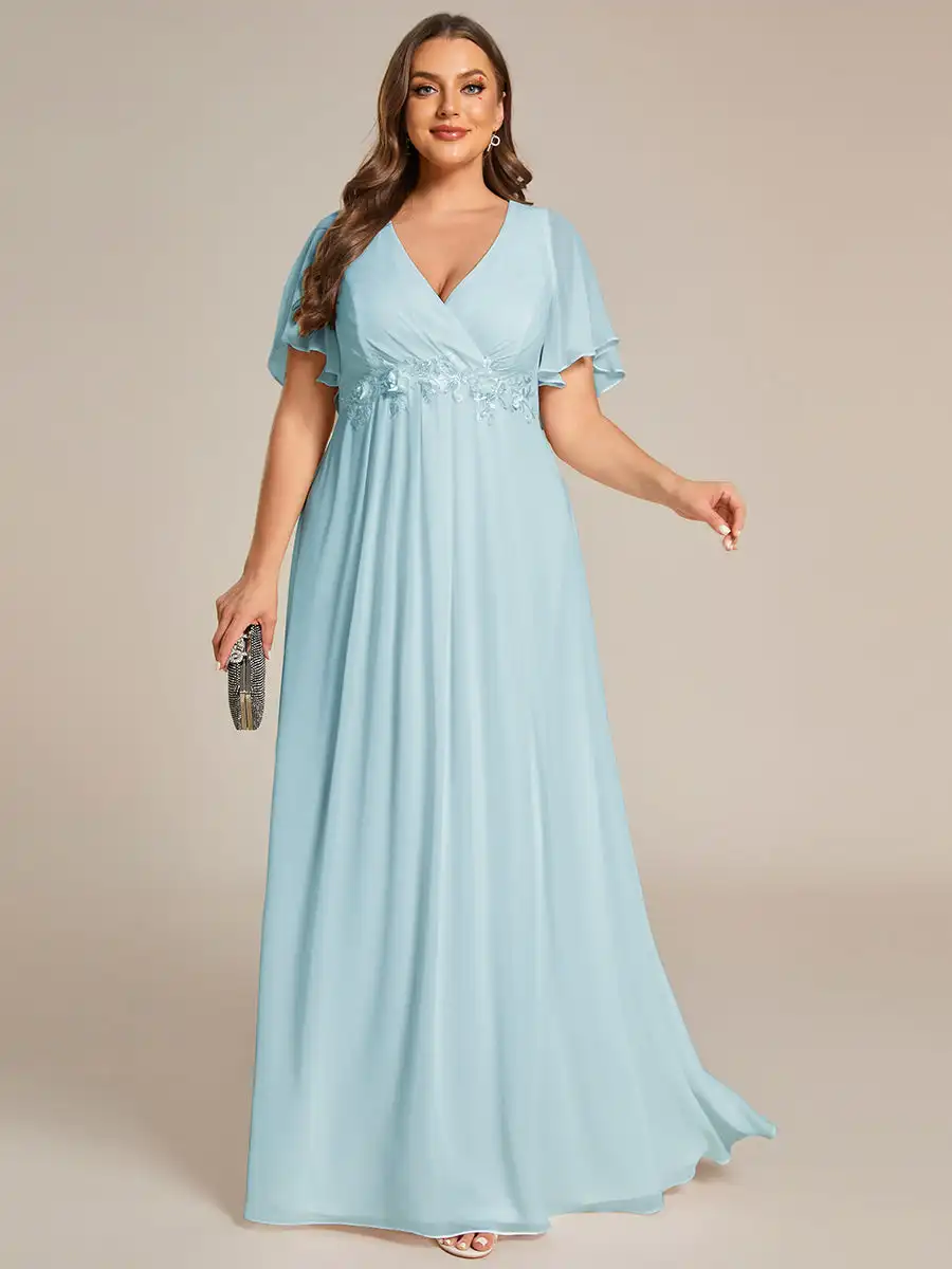 navy blue short dresses Cute Dark Satin V neck Homecoming Chic Prom Dress, MH195 SCHL005959_B_XL Size:US 8P 9 inch / 119 Black Floral Applique Maxi