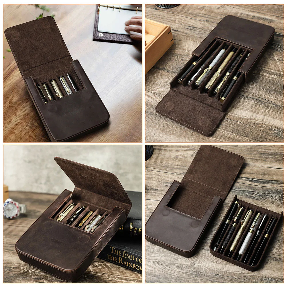

Steel Storage Box Single Pen Holder Anti-Scratch Display Case For Gift Present Pen Organizer Table Storage