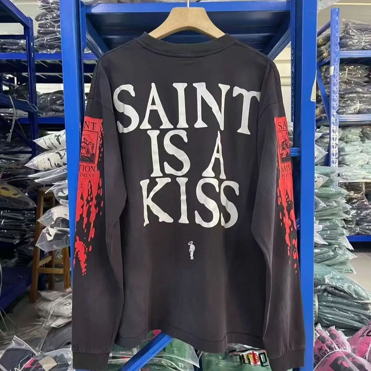 

Американская новая футболка Y2k в стиле ретро с принтом и длинным рукавом 90-х годов, уличная футболка в стиле хип-хоп в стиле Харадзюку, мужская модная готическая повседневная хлопковая свободная футболка