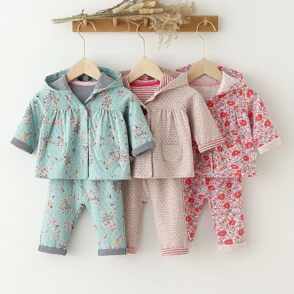 Baby Girl Clothing Set Spring Autumn Infant Girl\'s Two-piece Suit Toddler Baby GIrl Coats + Pants Newborn Girl  Outfits