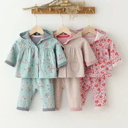 Baby Girl Clothing Set Spring Autumn Infant Girl's Two-piece Suit Toddler Baby GIrl Coats + Pants Newborn Girl  Outfits