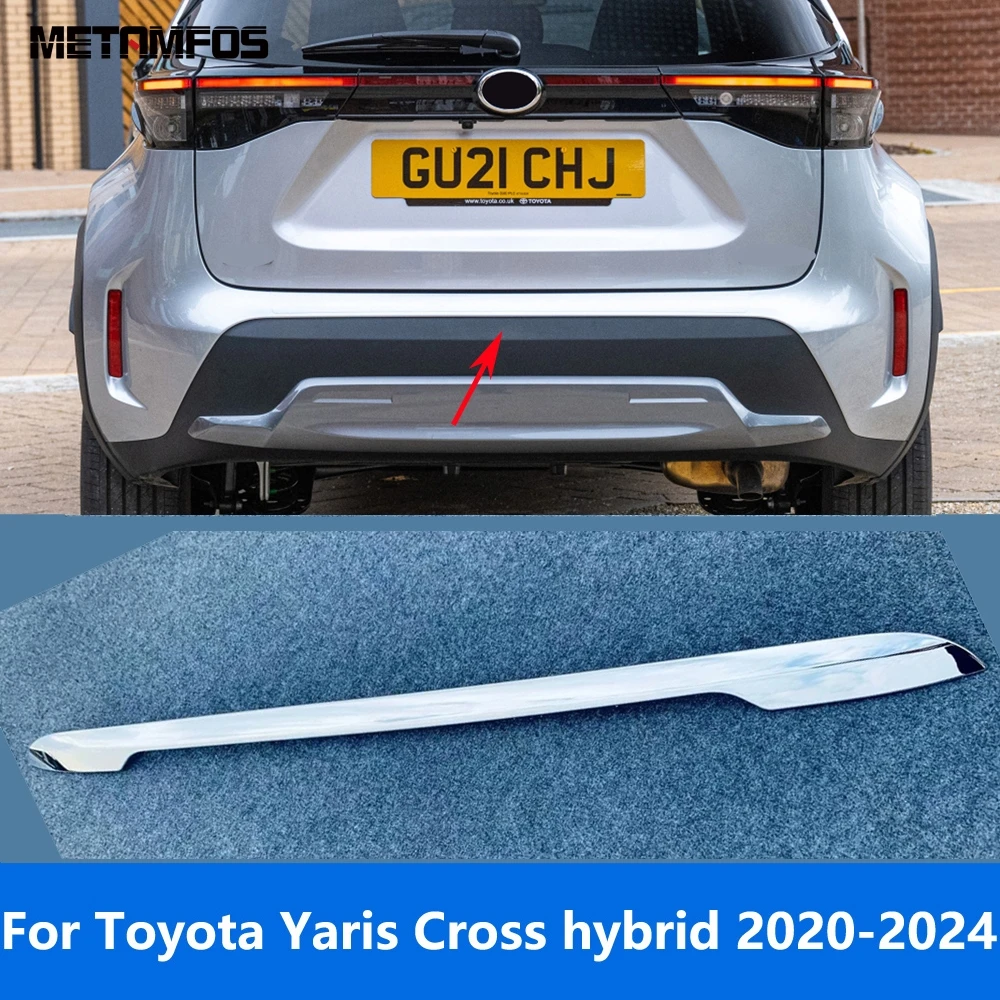 

For Toyota Yaris Cross hybrid 2020-2022 2023 2024 Chrome Rear Trunk Lid Tailgate Door Boot Trim Door Handle Strip Accessories