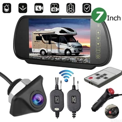 Wireless Car Rearview Camera With Mirror Monitor For Vehicle Parking Mirror Camera Hd Reverse Camera With 7 Inch Screen