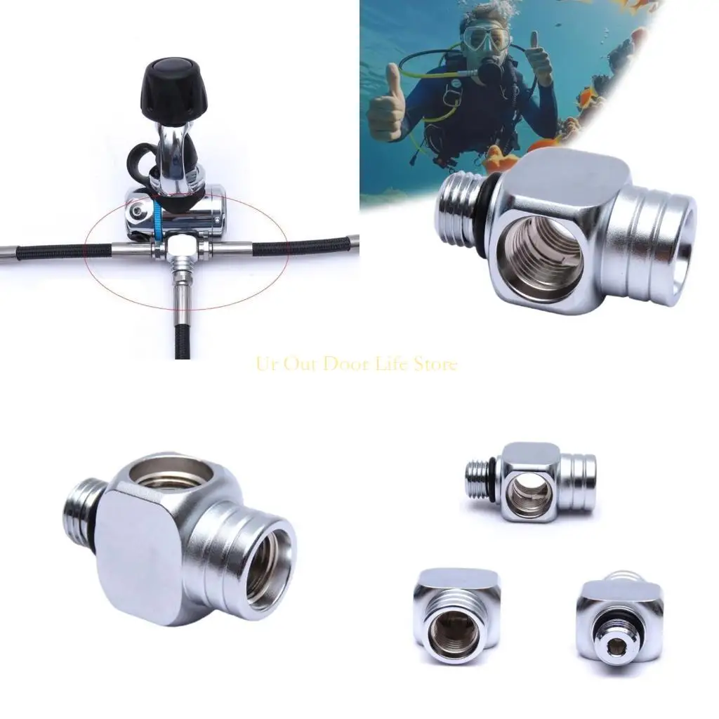 

77UF Адаптеры для шлангов для дайвинга Дайвинг Каяки Первая ступень высокого давления Переходник от 1 до 3 7/16 3-ходовой трубки