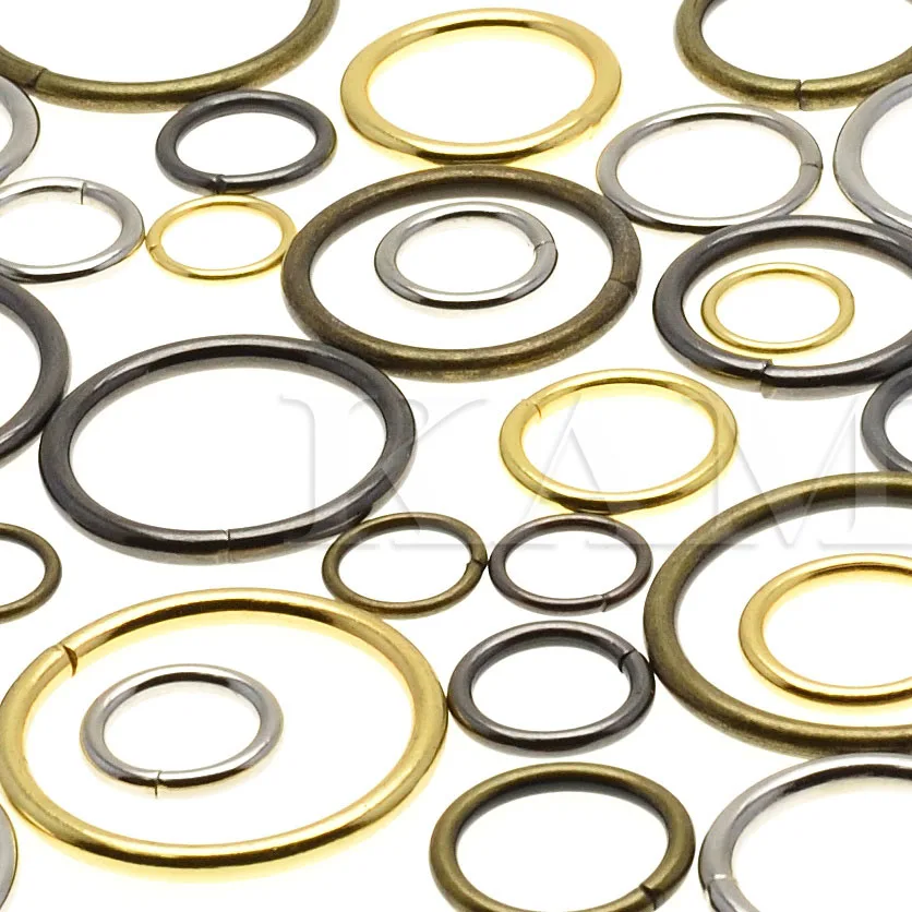 10pcs/pack O rings Metal Non Welded Nickel Plated Collars Round Loops Belt Buckle  for Belt Craft DIY Accessories