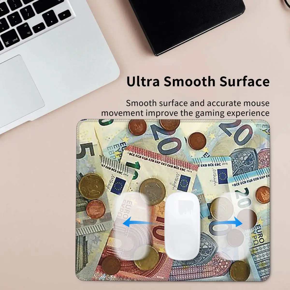 Multi-size Mouse Pad Euro Banknotes And Coins Gamer PC Laptop Mats Keyboard Carpet Computer Gaming Office Accessories Desk Mat
