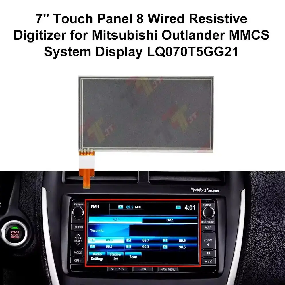 Navigations-LCD 7 Zoll Touchpanel FÜR Mitsubishi Outlander Digitizer-Glas MMCS-System-Display LQ070T5GG21 – Detail 2