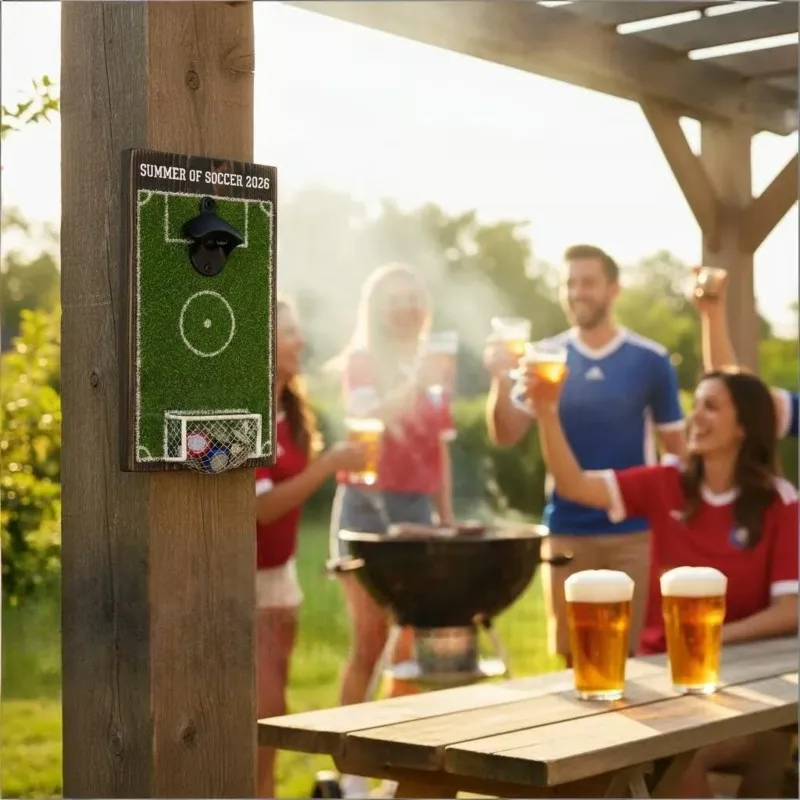 

For Creative Soccer Field Bottle Opener - Non-Customizable, Durable Material, Ideal For Various Gift Occasions