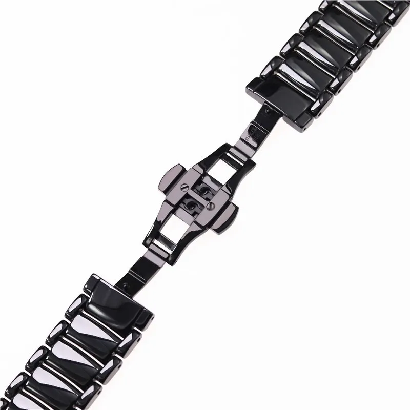 22mm Black White Smooth Ceramic Strap For Armani Watches Ar1499 Ar1507 Ar1509 Men Women Watch Strap sports Wristband Bracelet