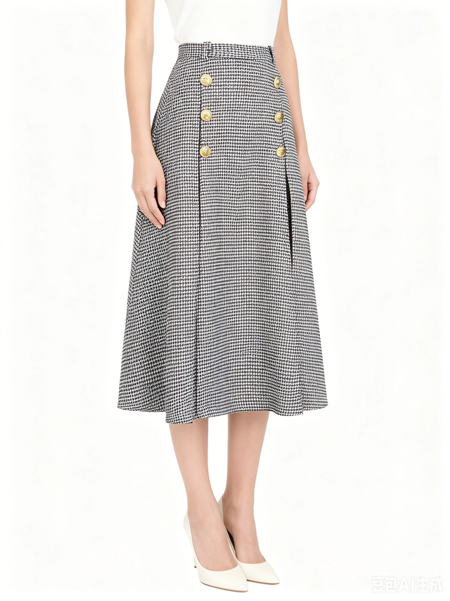 Spot 24 Spring And Summer New High-end Fashion Pop Celebrity Internet Celebrity Versatile A-line Skirt High Quality Skirt Women