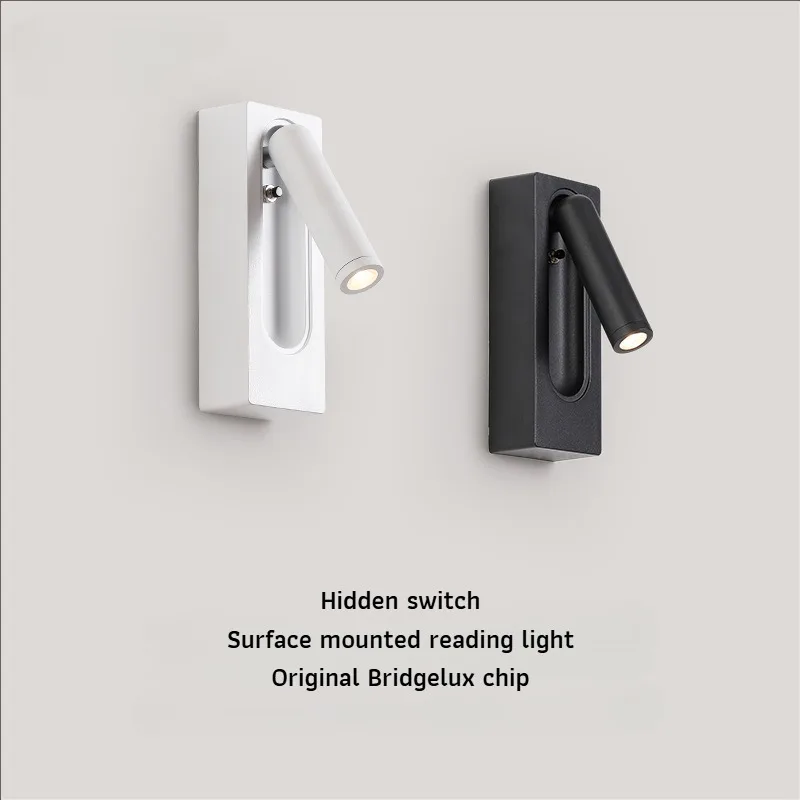 

Indoor LED Wall Light Sconce Rotatable Adjustable Eye-Protection Reading Lamp for Bedroom Bedside Wall‑Mounted Lighting Fixture