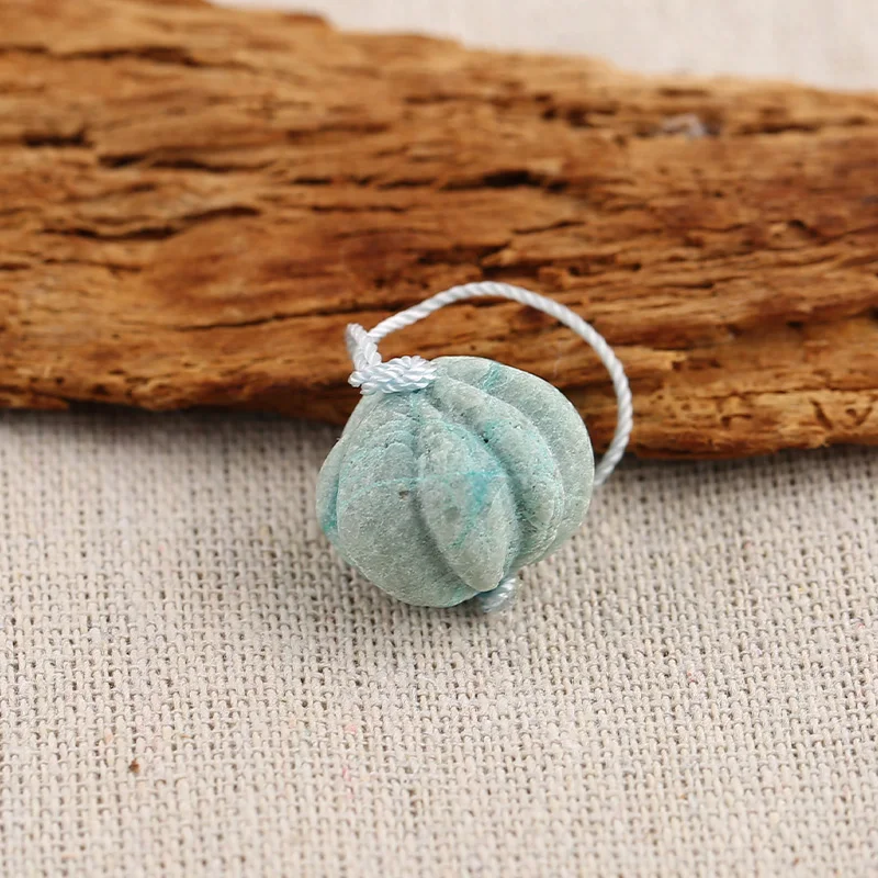 

B&F Pumpkin Beads Chrysocolla Pendant Beads, Handmade Natural stones beads, Polished Stones for jewelry Making Supplies