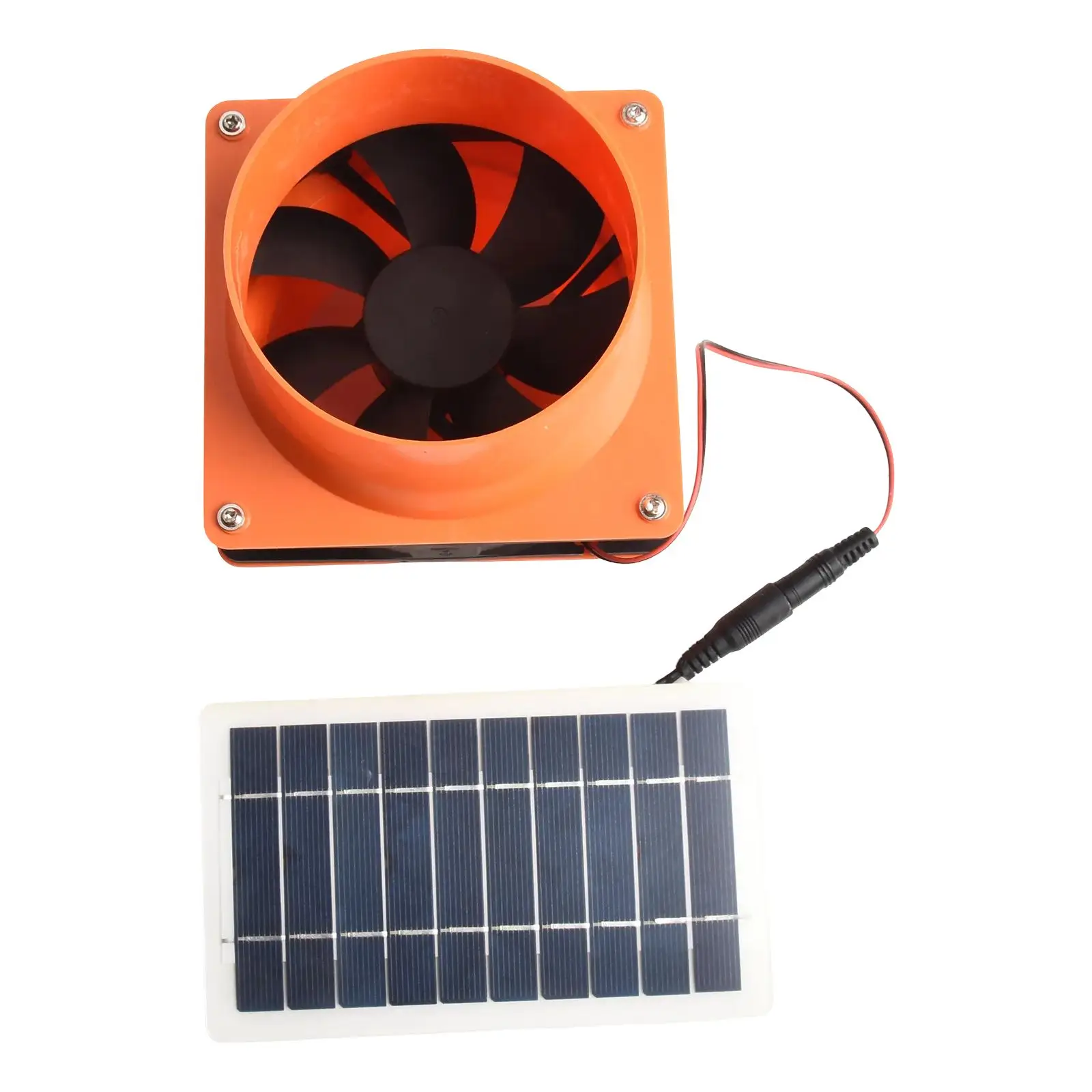 12V Solar Panel Electric 4-inch Straight Silent Exhaust Fan For Ventilation In Houses Chicken Coops And Greenhouses