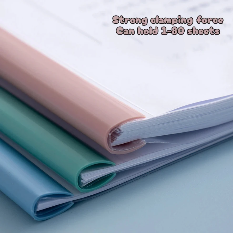 A4 Transparent Folder Thickened Plastic Folder File Waterproof Test Paper Storage Bag Office Document Classification Bag