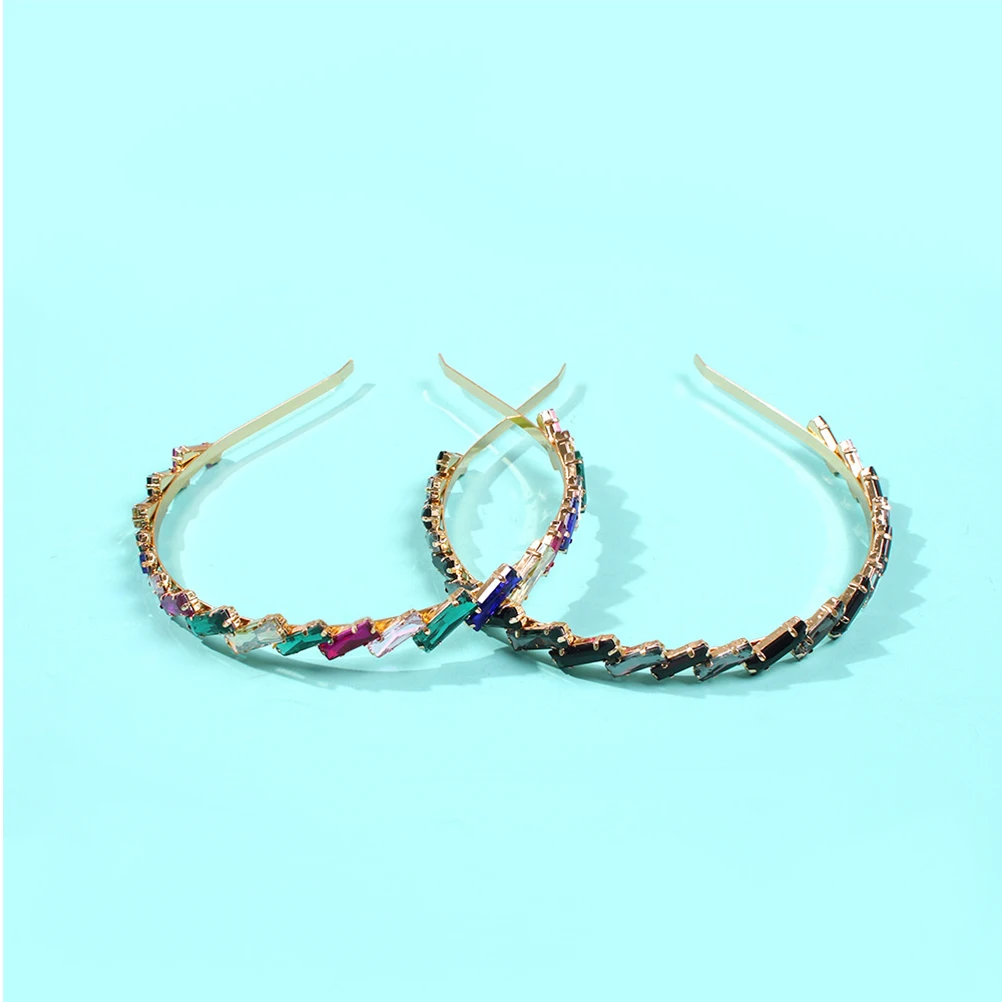 

1pc Colored Headband Women Accessories Fashion Hair Hoop Stylish Rhinestone Headband Women Hair Decor Daily Party Use Durable