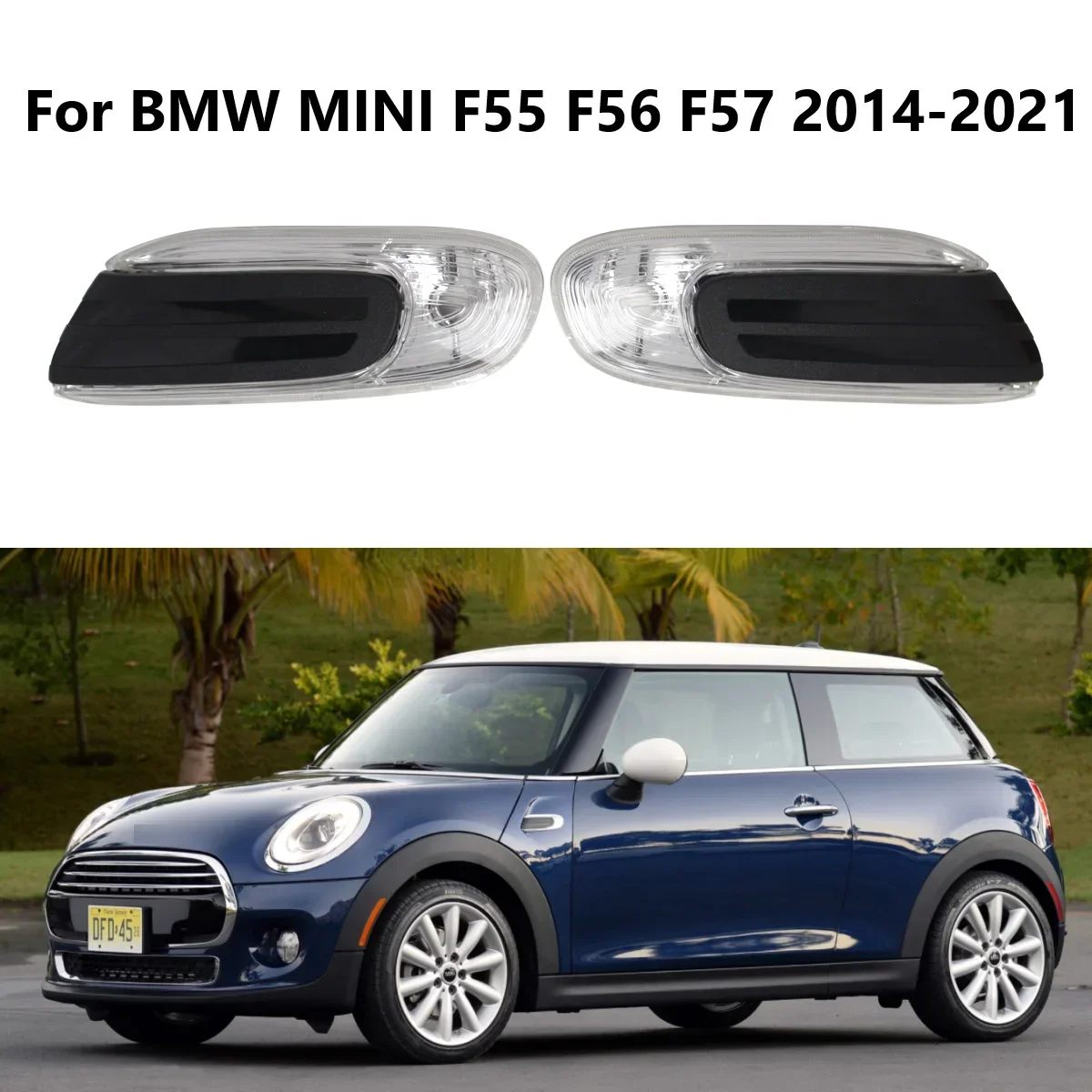 

1 пара левое и правое переднее крыло автомобиля, ободок для сигнала поворота, боковой маркер, лампы головного света, подходит для BMW MINI F55 F56 F57 2014-2021