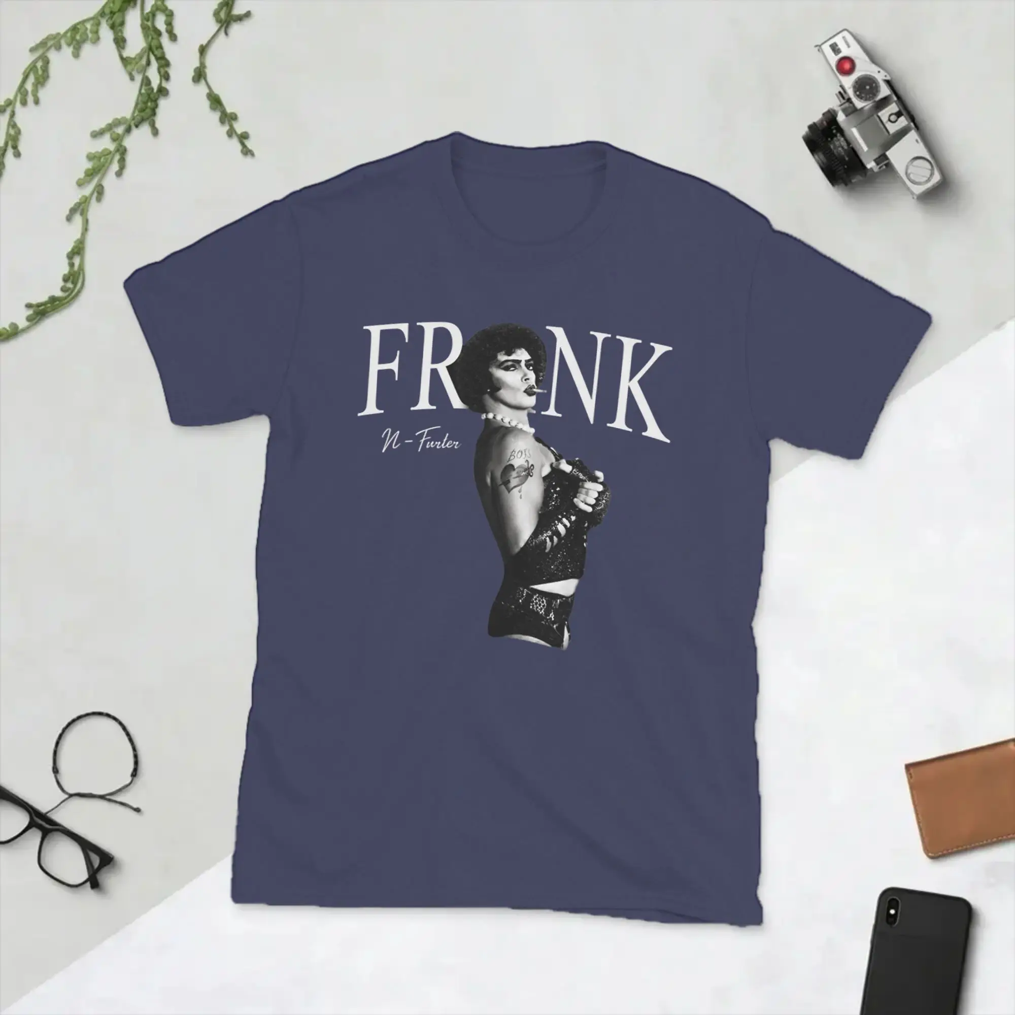Men T-Shirts Rockys Horror Picture Show  Frank N Furter Vintage Cotton Tee Shirt Short Sleeve  T Shirt Crewneck Clothing Summer