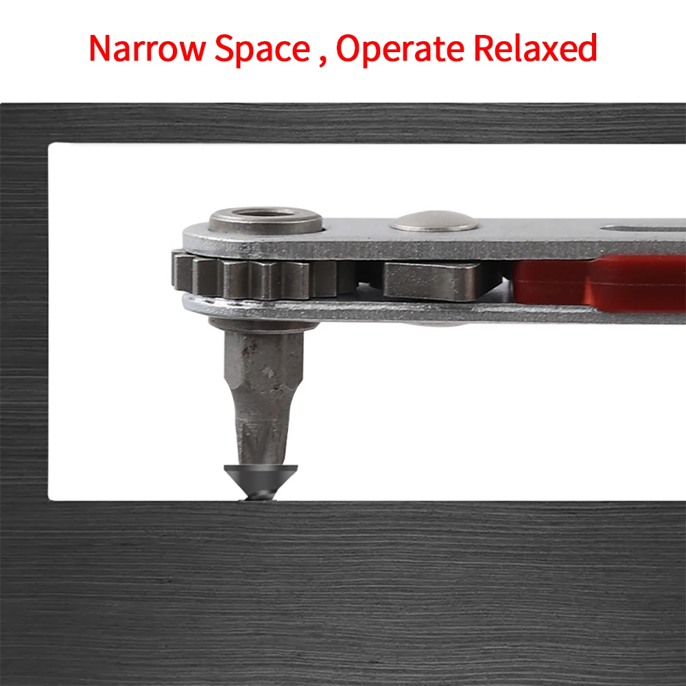 Multifunctional Bidirectional Forward and Reverse Ratchet screwdriver Elbow Flat Head Wrench Cross Screwdriver Slotted Tool ﻿
