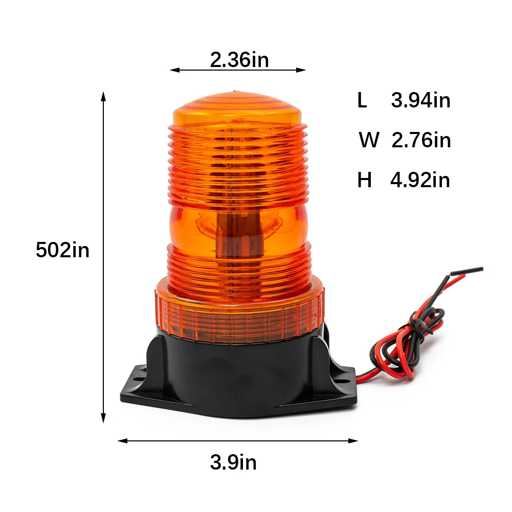 30 LED Amber For Strobe For Beacon Light 12V-30V Waterproof Lamp For Forklift Truck Car Construction Site Safety